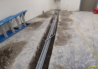 Commercial Electrical - Floor Plug Installation